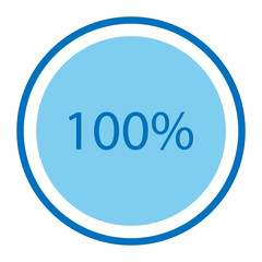 Blue circle pie graph