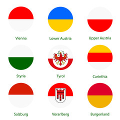 Austria federal state flags