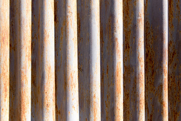 Rusty metal fence as a background