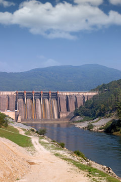 hydroelectric power plant on river
