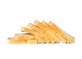 sliced bread isolated on white background