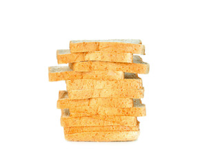 sliced bread isolated on white background