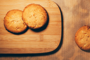 Biscuits on a pastry board