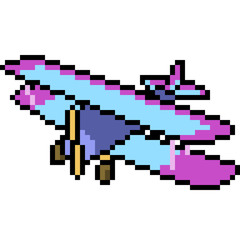 Obraz premium vector pixel art plane toy