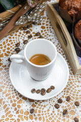 Espresso in high cup