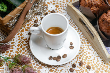 Espresso in high cup