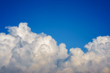 Fototapeta na wymiar Blue sky with clouds closeup