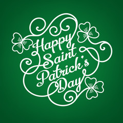 Typographic design template for Saint Patrick's Day