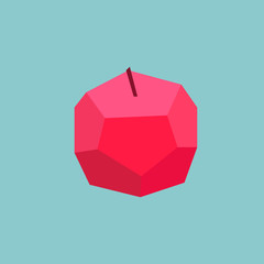 Vector illustration of an apple rendered
