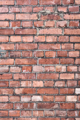 desaturated old brick wall background