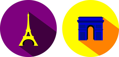 Paris landmark logos
