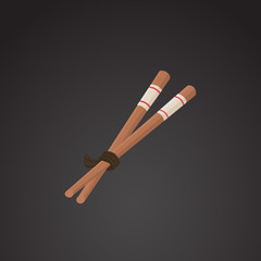 Sushi chopsticks vector art.