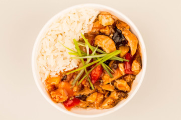 Cantonese Style Sweet And Sour Chicken With Rice
