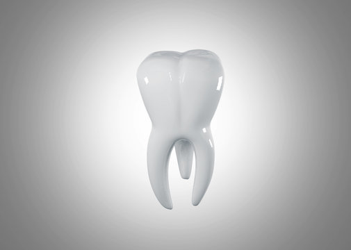 Dente molare 3D tre radici
