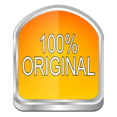 100% Original button - 3D illustration