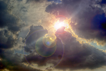 sun light and cloud  texture background © songkran