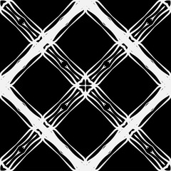 Abstract geometric seamless black and white pattern. Template for design. Vector illustration