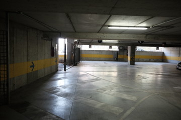 empty underground parking