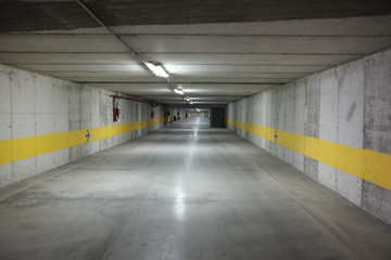 empty underground parking