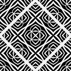 Abstract geometric seamless black and white pattern. Template for design. Vector illustration