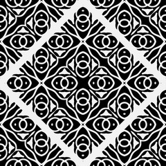 Abstract geometric seamless black and white pattern. Template for design. Vector illustration