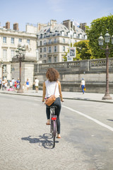 Riding bike in Paris 