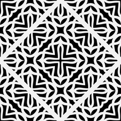 Fototapeta na wymiar Abstract geometric seamless black and white pattern. Template for design. Vector illustration