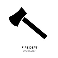 fire dept logo, Vector Illustration, axe icon isolated on background
