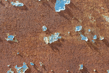 Old blue painted wall, background