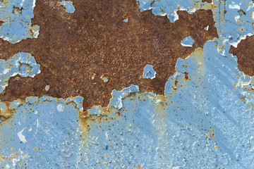 Old blue painted wall, background