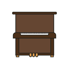 Royal pianoforte with three pedals Vector