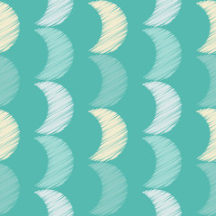 Seamless geometric pattern. The texture of the crescents. Scribble texture. Textile rapport.
