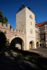 Fototapeta na wymiar Nikolaitor und Karlsplatz in Eisenach, Luther in Eisenach Thüringen 10
