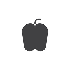 Paprika vector icon. filled flat sign for mobile concept and web design. Red pepper simple solid icon. Symbol, logo illustration. Pixel perfect vector graphics