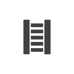 Wooden ladder vector icon. filled flat sign for mobile concept and web design. Staircase simple solid icon. Symbol, logo illustration. Pixel perfect vector graphics