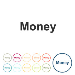 Runde Schaltflächen - App - Geld