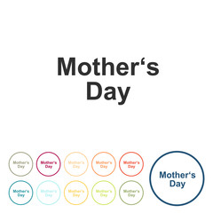 Runde Schaltflächen - App - Muttertag