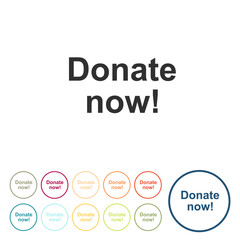 Runde Schaltflächen - Jetzt spenden