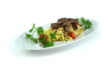 Pasta wirh pork meat