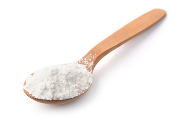 Wooden spoon of corn starch