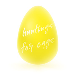 Easter eggs isolated on colorful background, holiday lettering. Vector illustration. Hunting for eggs. Happy Easter vector illustration