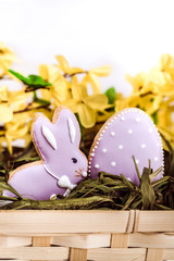 Easter cookies rabbit and egg