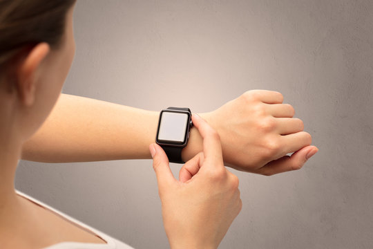 Hand with smartwatch
