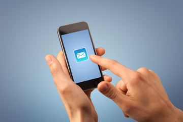 Female holding smartphone