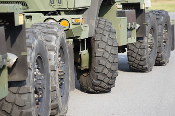 Military trucks and their tires