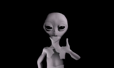 Grey alien like