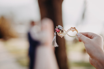 hand, wedding, ring, bride, love, woman, finger, flower, couple, holding, groom, diamond, engagement, hands, marriage, manicure, white, gold, beauty, married, ceremony, people, jewelry, fashion, happi