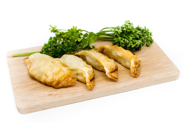 Chinese food Fried dumplings on plate