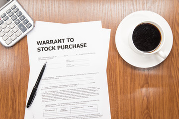 Warrant to purchase stock