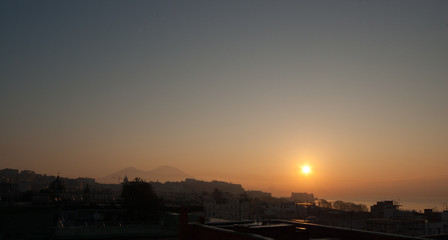 Naklejka premium Alba su Napoli